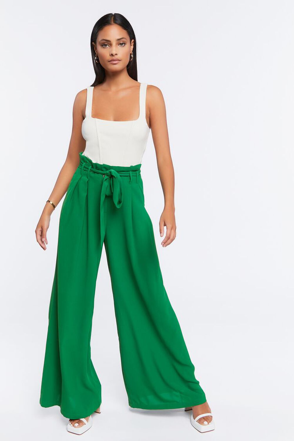 Belted Paperbag Palazzo Pants