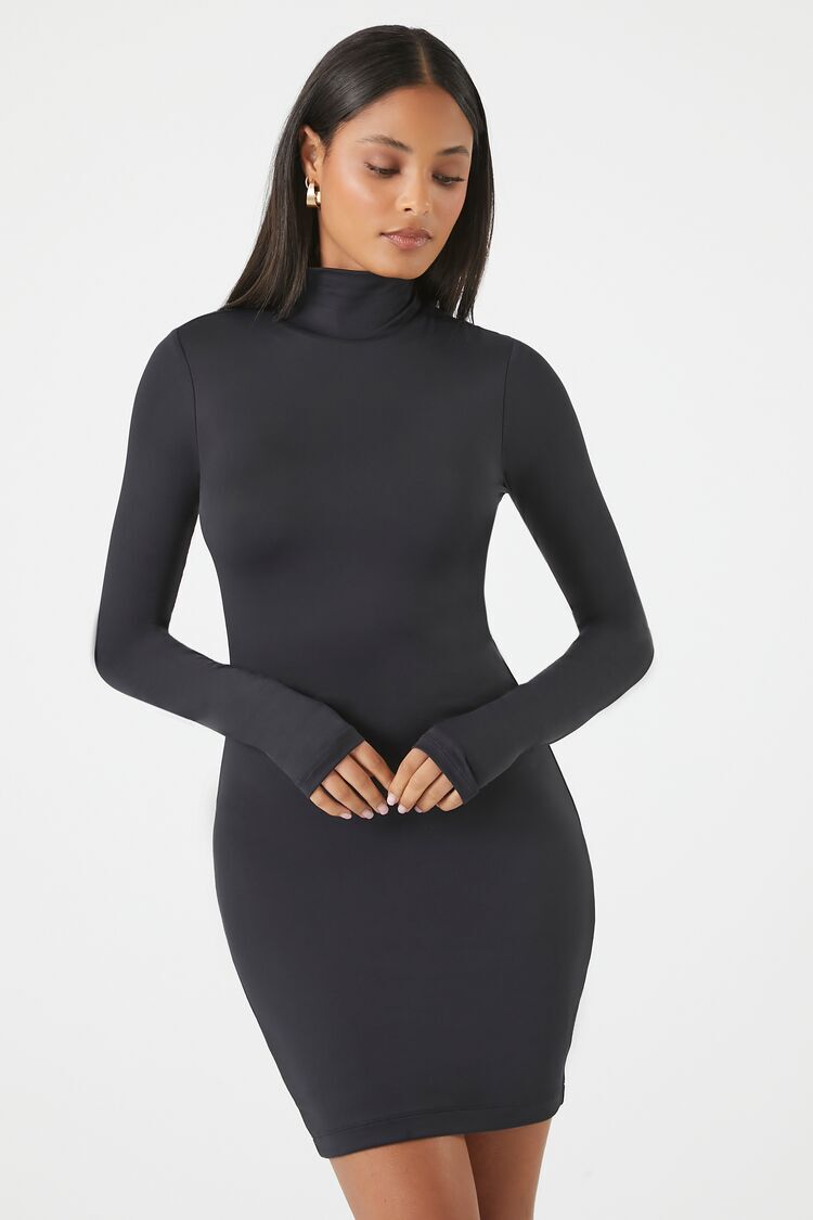 Long Black Turtleneck Dress - Lorimer Sweatshirt Dress | Marcella