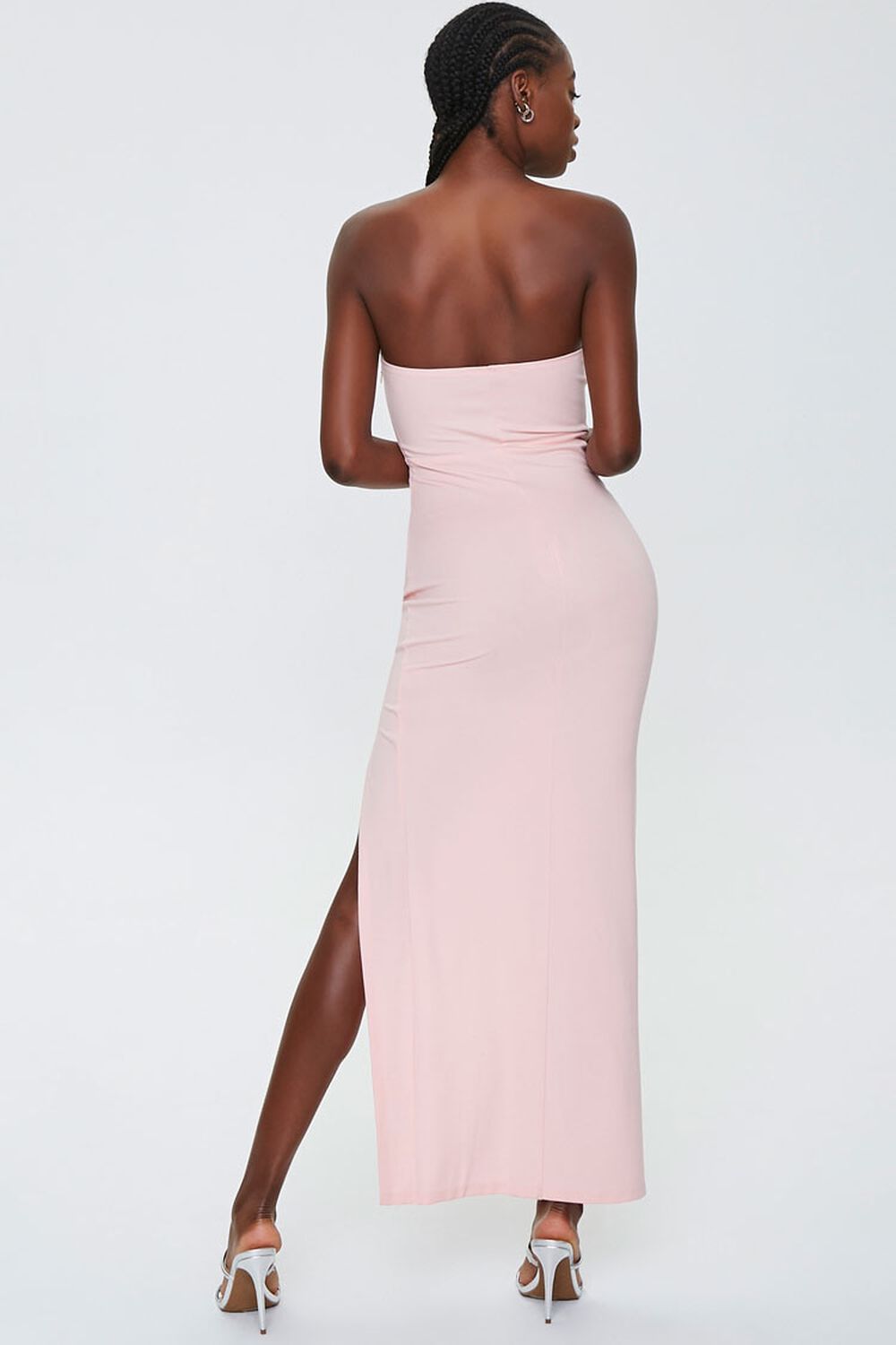 Strapless Slit Maxi Dress 