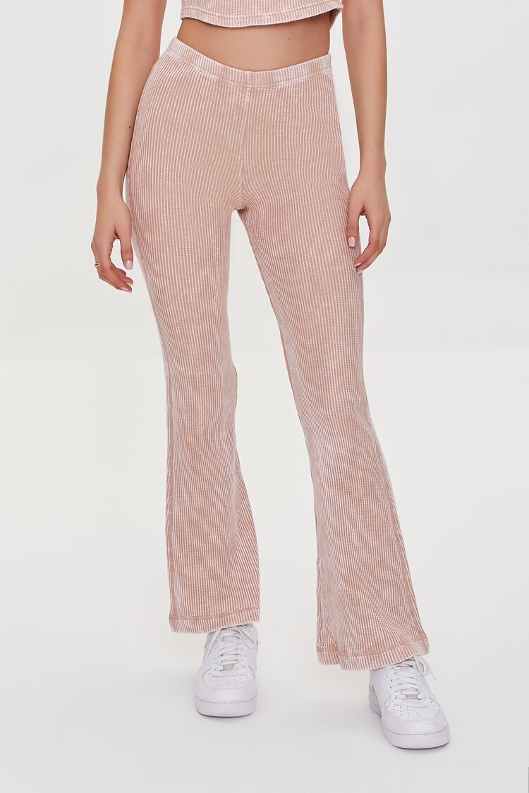 Ribbed Knit Flare Pants