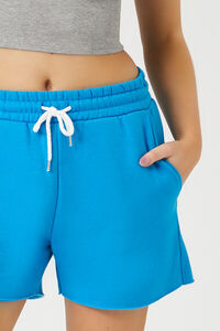 BLUE Fleece Drawstring Shorts, image 6