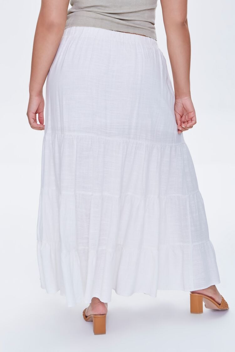 white maxi skirt plus size