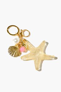 Faux Pearl & Seashell Keychain, image 1