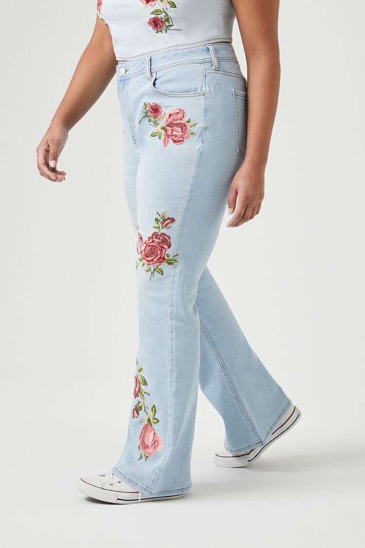 Gucci Floral-Embroidered Stretch Denim Jeans, Blue Pattern - Bergdorf  Goodman