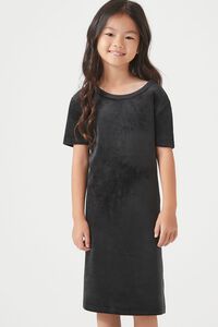 BLACK Girls Velour T-shirt Dress (Kids), image 2