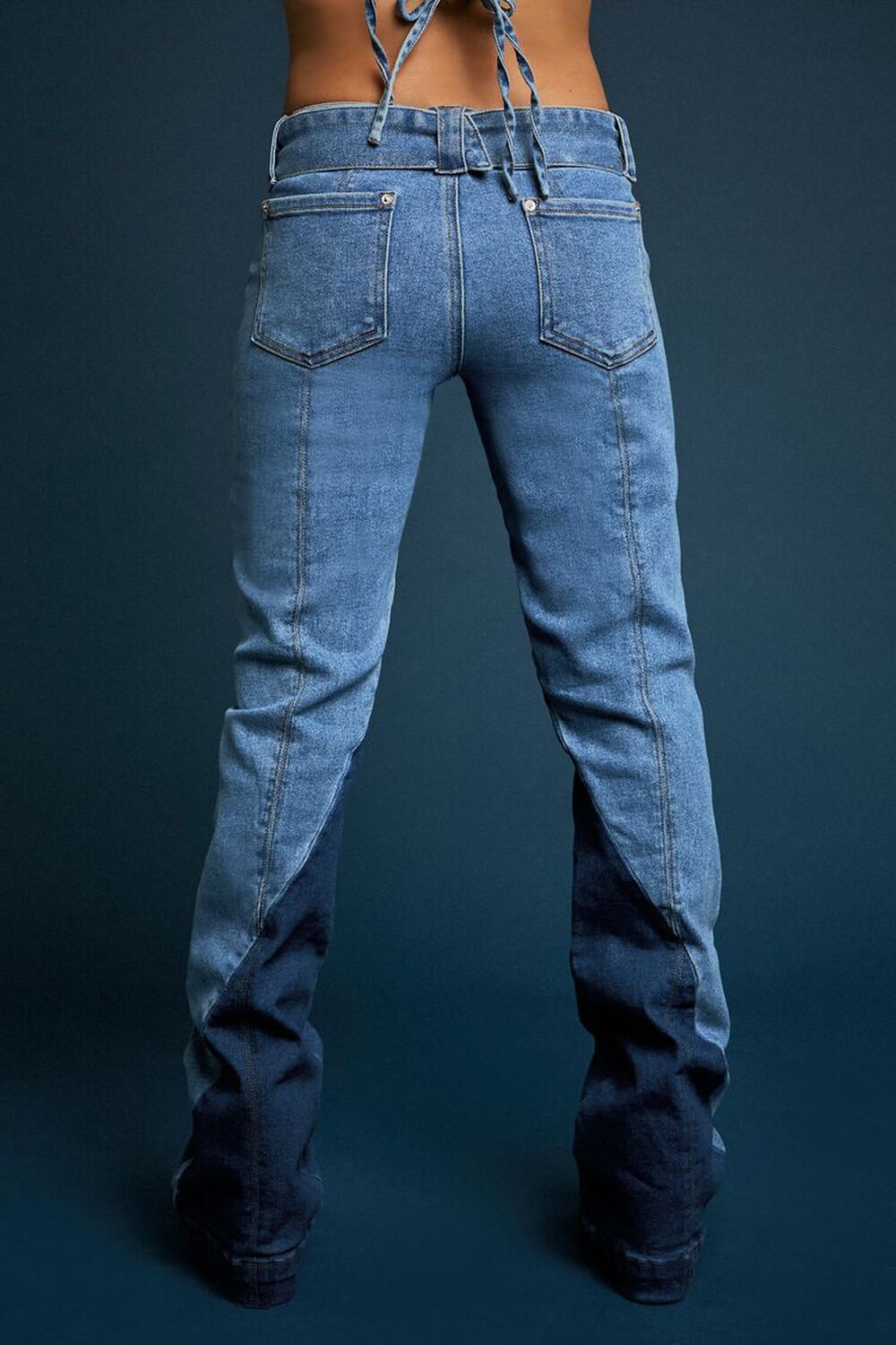 Amazing 1970s Studded Western Flare Bellbottom Denim Jeans