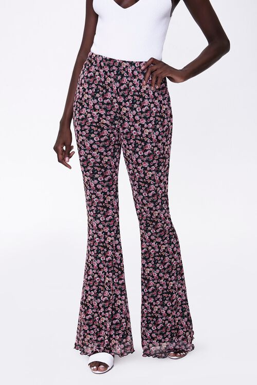 Floral Print Flare Pants