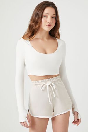 Buy FOREVER 21 Women White Solid Cycling Shorts - Shorts for Women 2459630