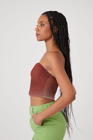 Cropped Tube Top Brown