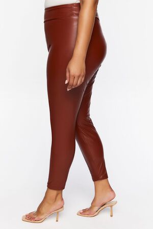 Forever 21 Chocolate Brown Cotton Leggings