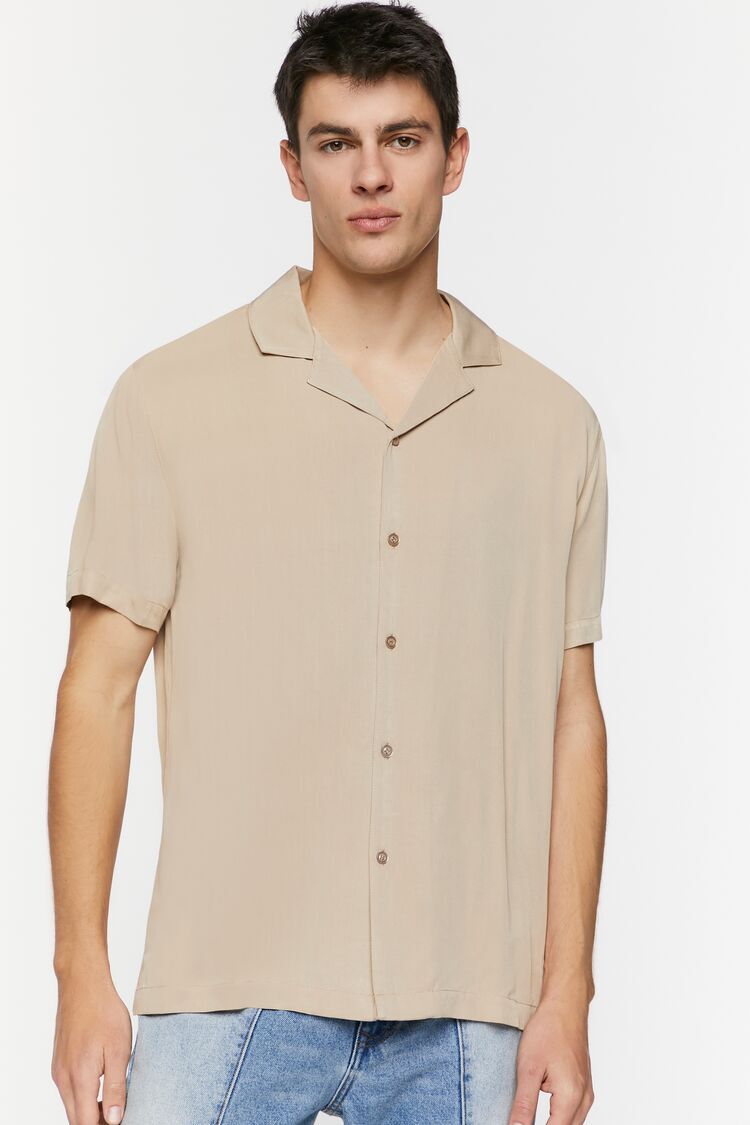 Cuban Collar Short-Sleeve Shirt