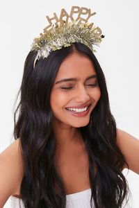 Glittered Happy New Year Headband
