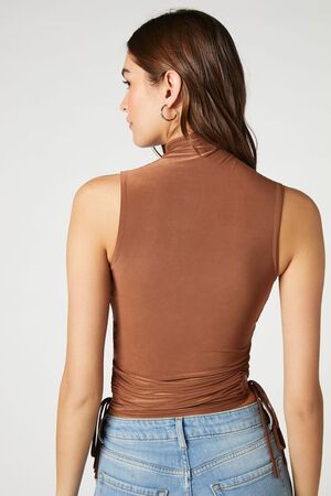Forever 21 Women's Brown Paris Amour Graphic Thermal Tank Top