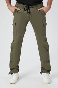 Snap-Button Cargo Joggers, image 2