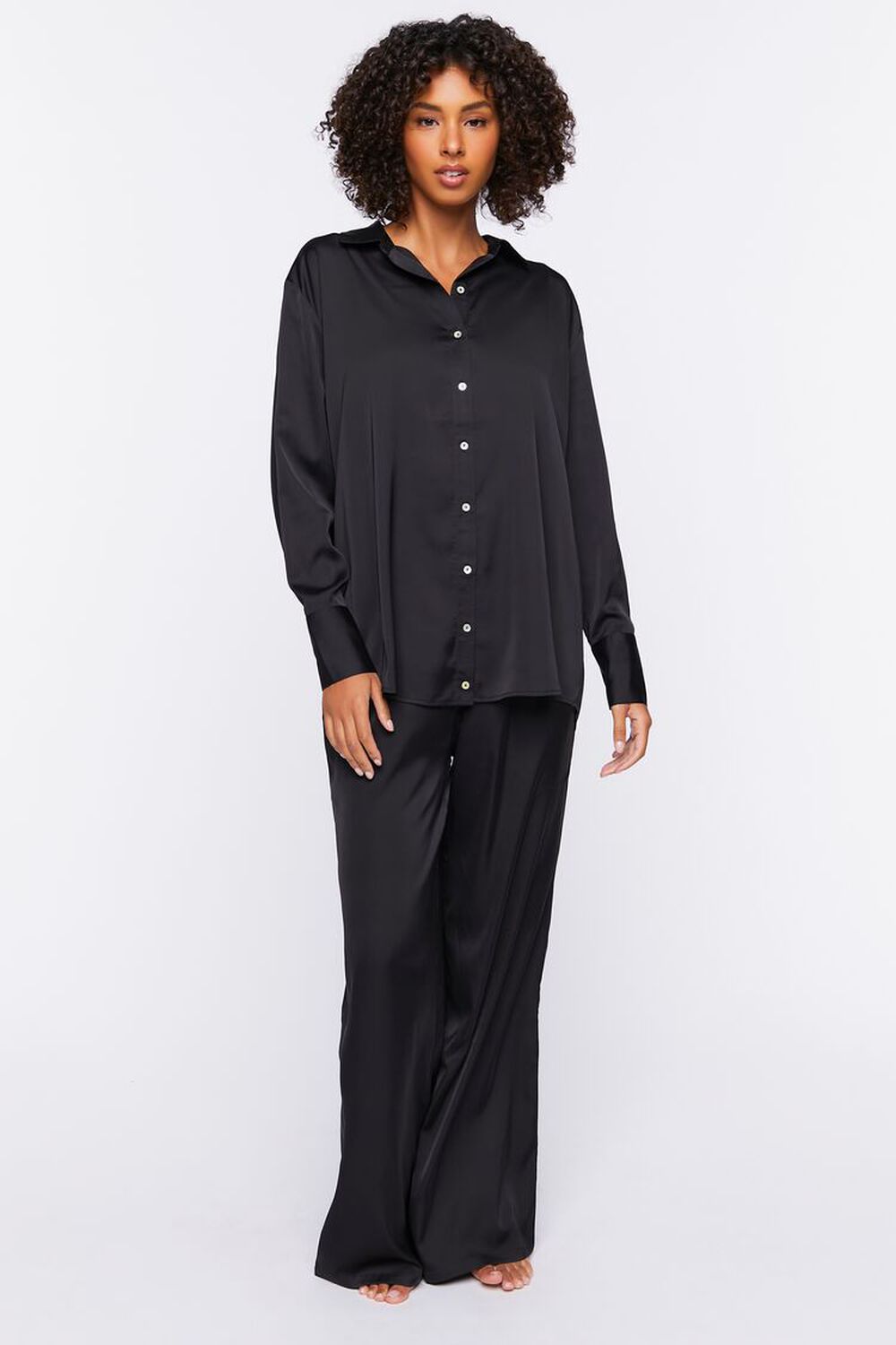 Women's Satin Pajama Pants - Colsie™ Black XS
