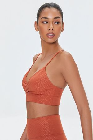 21 Graphic Zip-Up Sports Bra