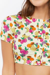 Fruit Print Swim Cover-Up Top, image 4