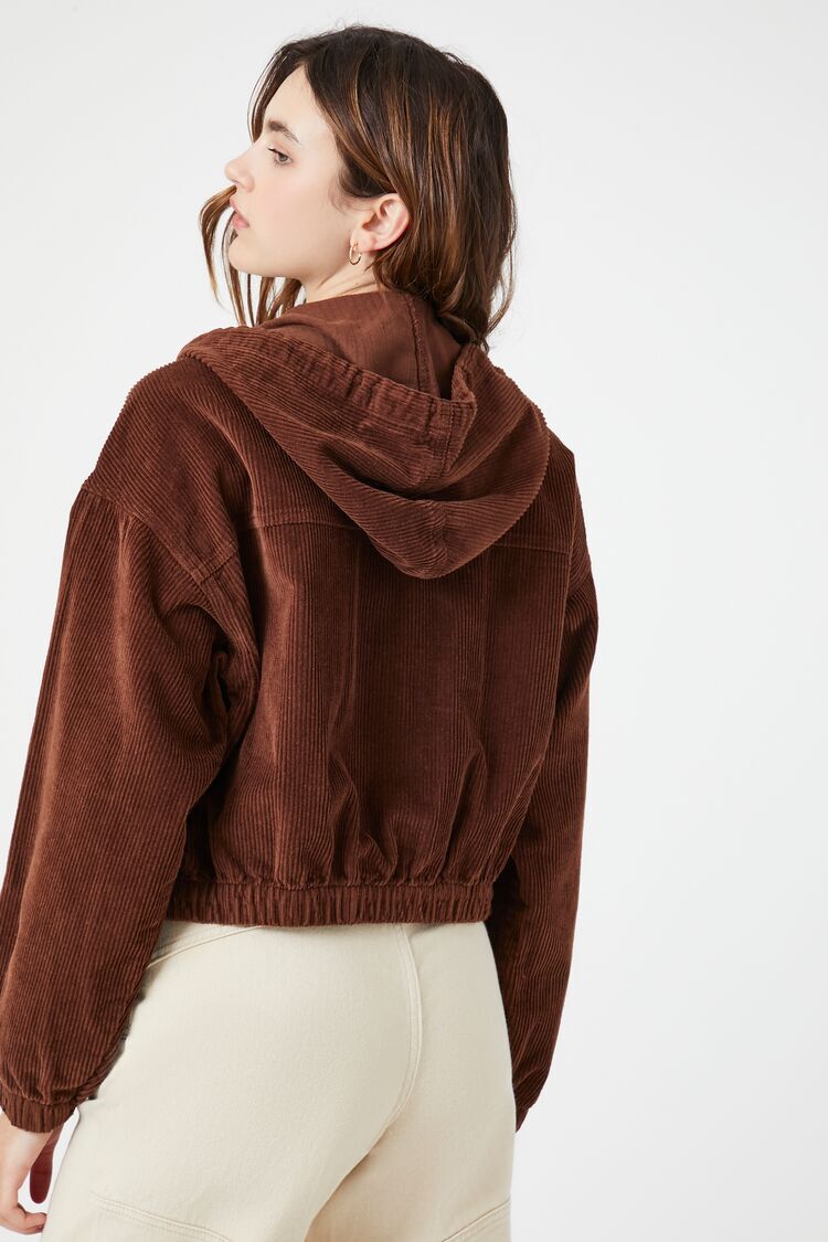 Corduroy Cropped Hoodie