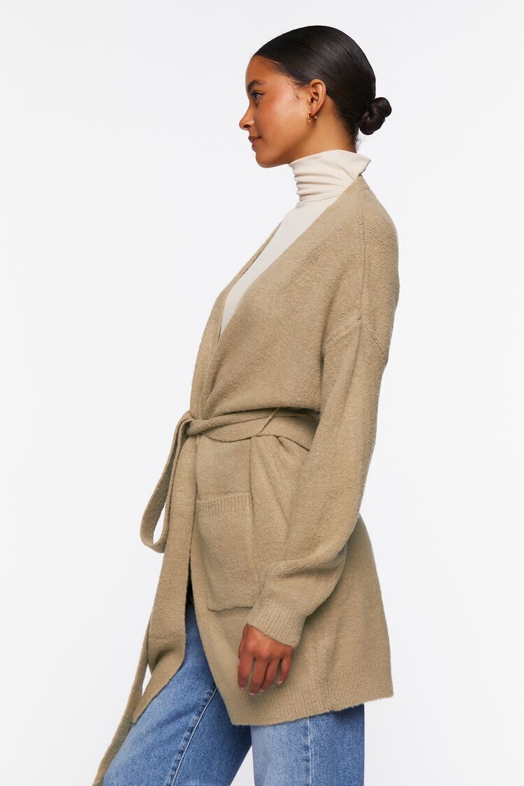 Belted Longline Cardigan Sweater