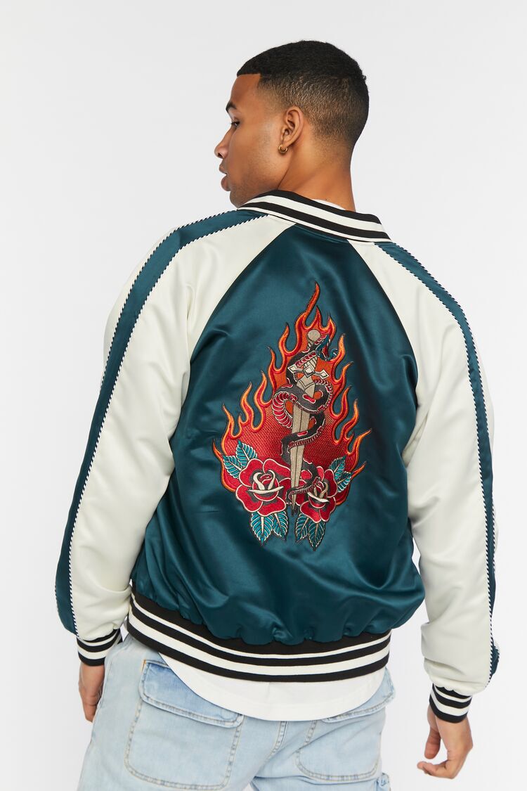 Embroidered Varsity Souvenir Jacket