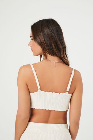 Is That The New Plus Balletcore Contrast Lace Crop Cami Top