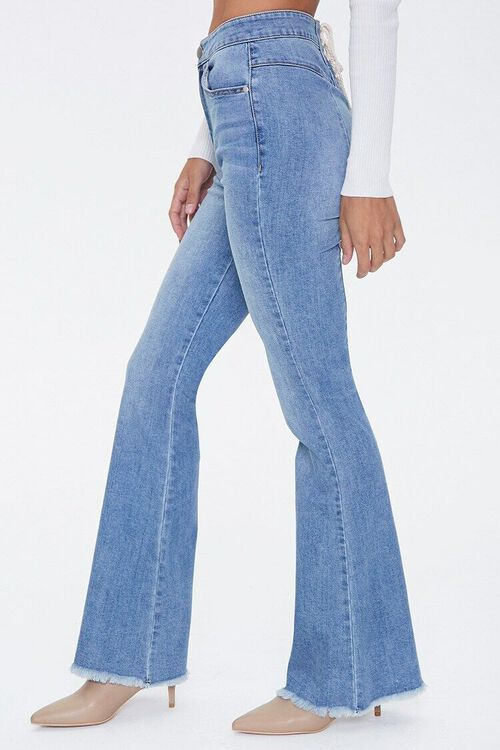 Lace-Back Flare Jeans