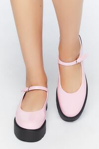 PINK Faux Patent Leather Mary Jane Flatforms, image 4
