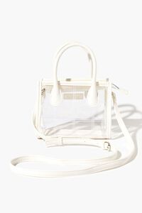 WHITE Quilted Transparent Crossbody Bag, image 1