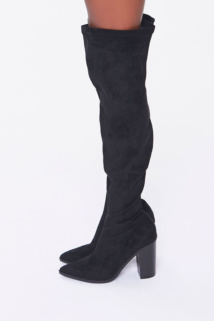 forever 21 black heeled boots