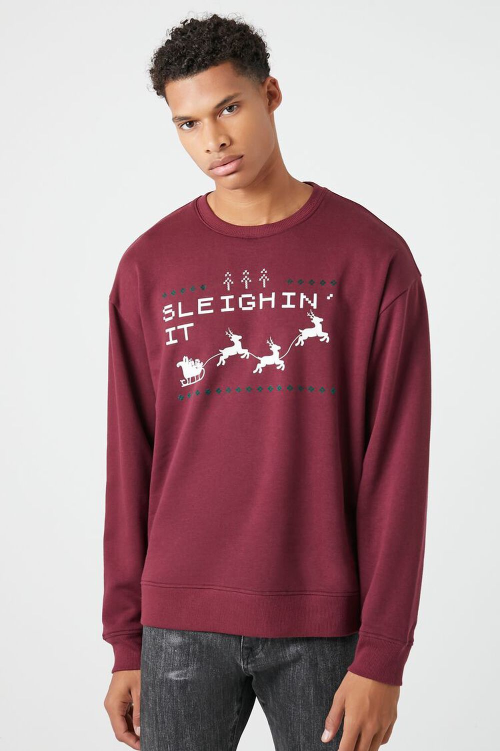 Sleighin It Graphic Pullover