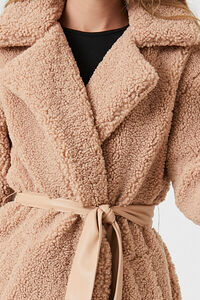 TAN Faux Shearling Teddy Coat, image 5