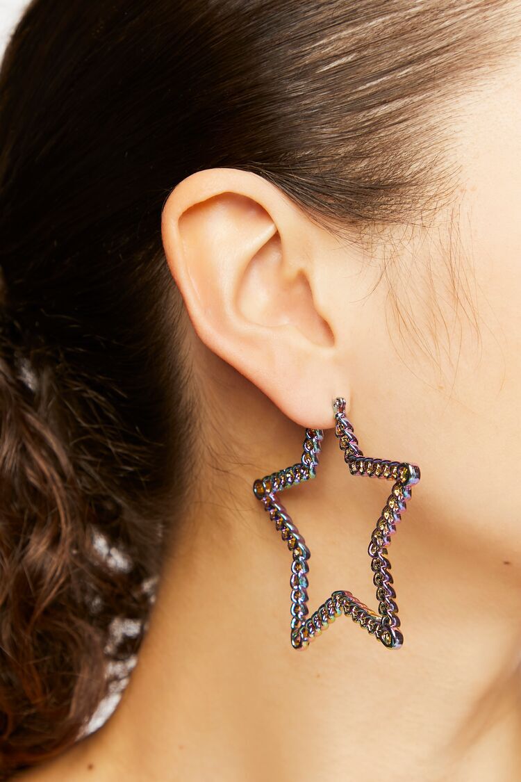 huggie earrings star