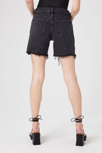 BLACK Recycled Cotton Baggy Denim Shorts, image 4