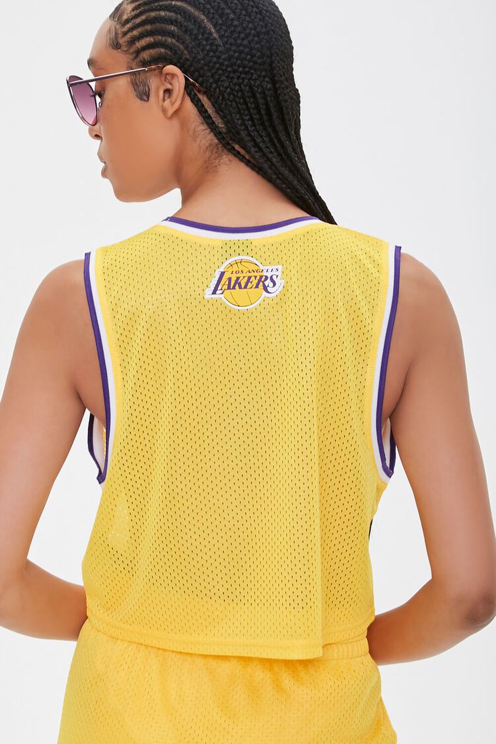 NBA Exclusive Collection Women's Tan Los Angeles Lakers Sand Crop Top