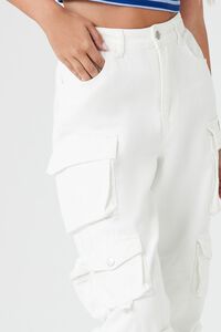 WHITE Multi-Pocket Cargo Jeans, image 5