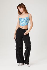 BLACK Wide-Leg Cargo Pants, image 1