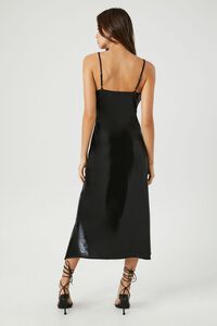 BLACK Metallic Cowl Neck Midi Dress, image 3