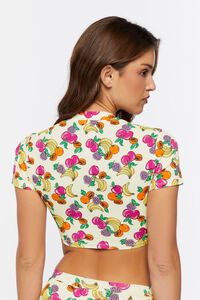 Fruit Print Swim Cover-Up Top, image 3