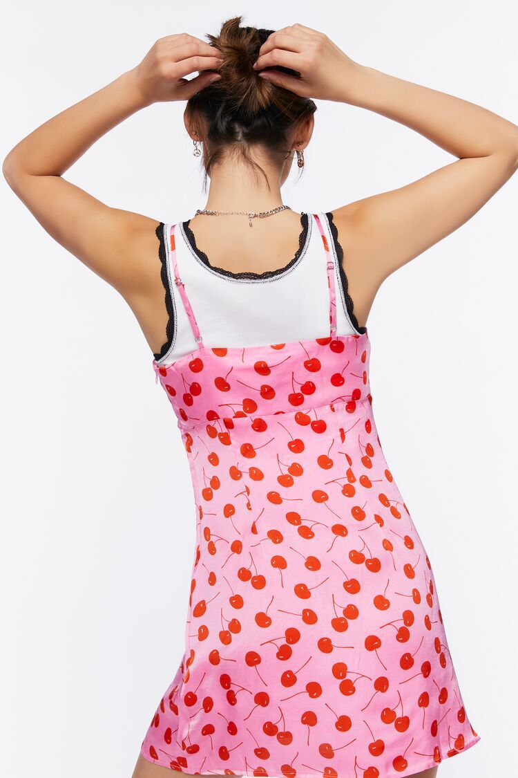 Cherry Print Mini Cami Dress