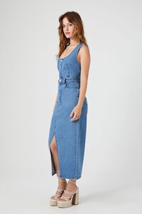 MEDIUM DENIM Sleeveless Denim Midi Dress, image 2