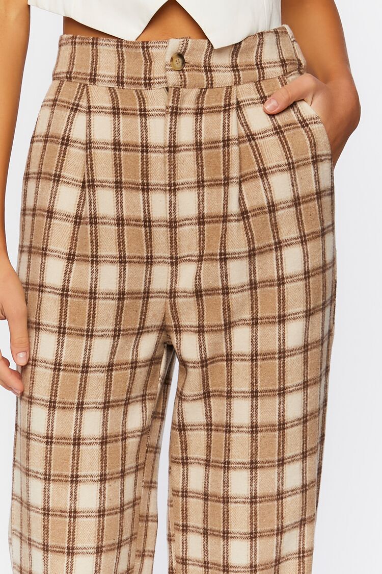 Marc Darcy Slim Fit Ray Tan Check Trousers