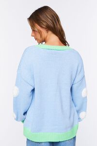 LIGHT BLUE/MULTI Sheep Embroidered Cardigan Sweater, image 3