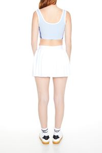 WHITE Pleated Mini Skort, image 5