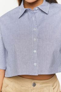 BLUE/WHITE Striped Boxy Shirt, image 5