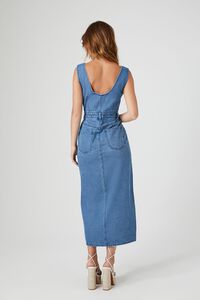 MEDIUM DENIM Sleeveless Denim Midi Dress, image 3