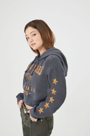 Buy FOREVER 21 Fleece Cropped Hoodie 2024 Online