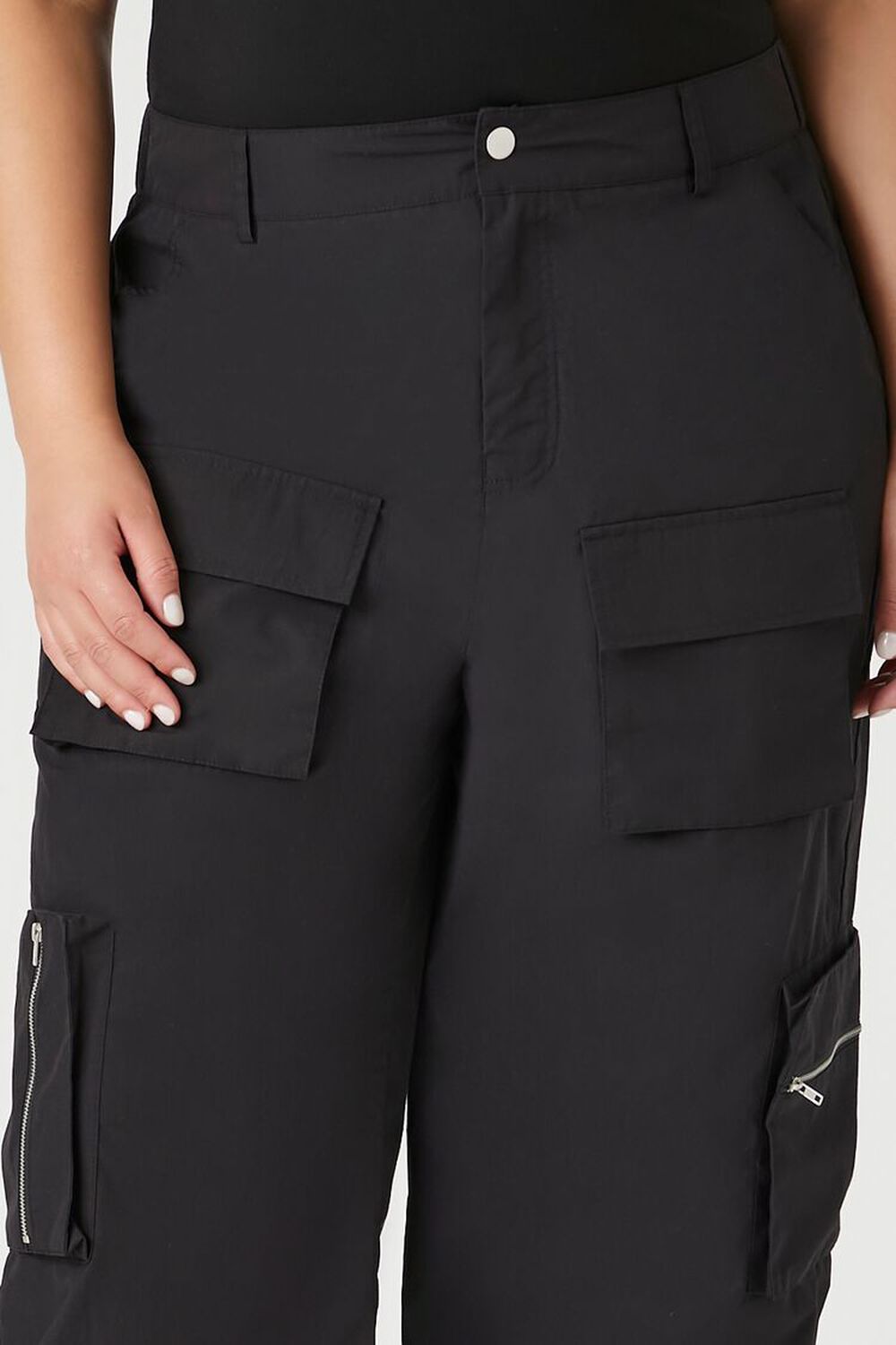 Forever21 Plus Size Cargo Pants ($28) ❤ liked on Polyvore featuring pants,  olive, plus size trousers…