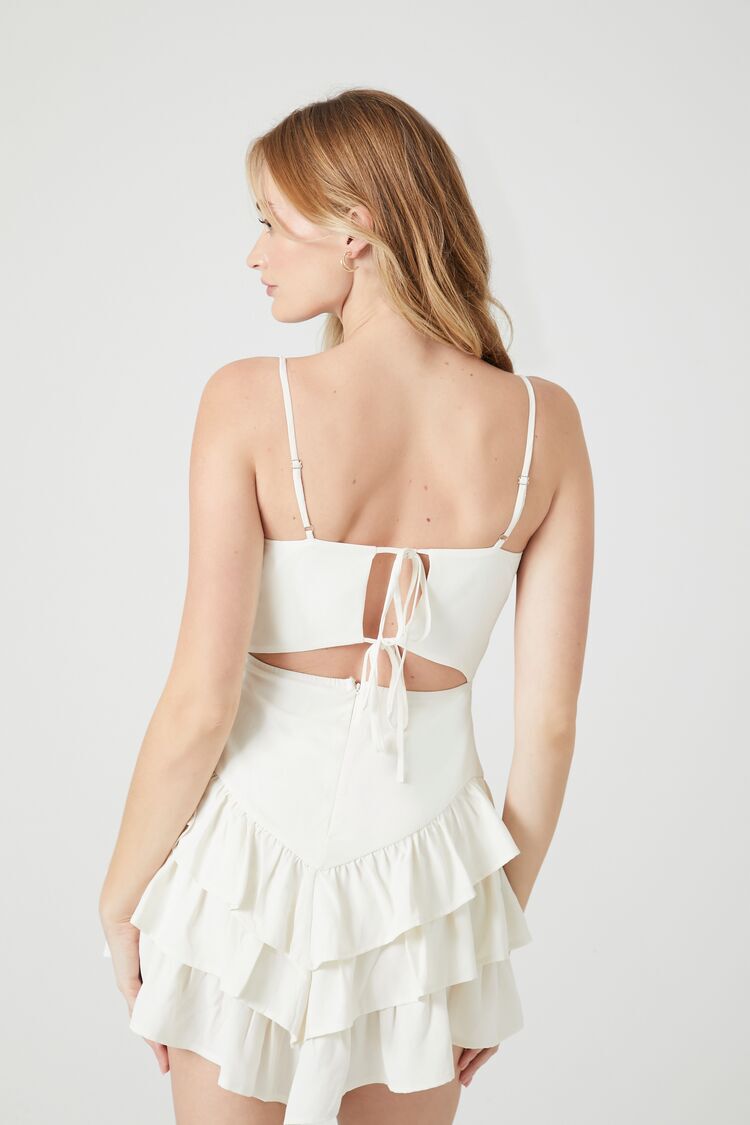 Forever 21 White Ruffle Dress