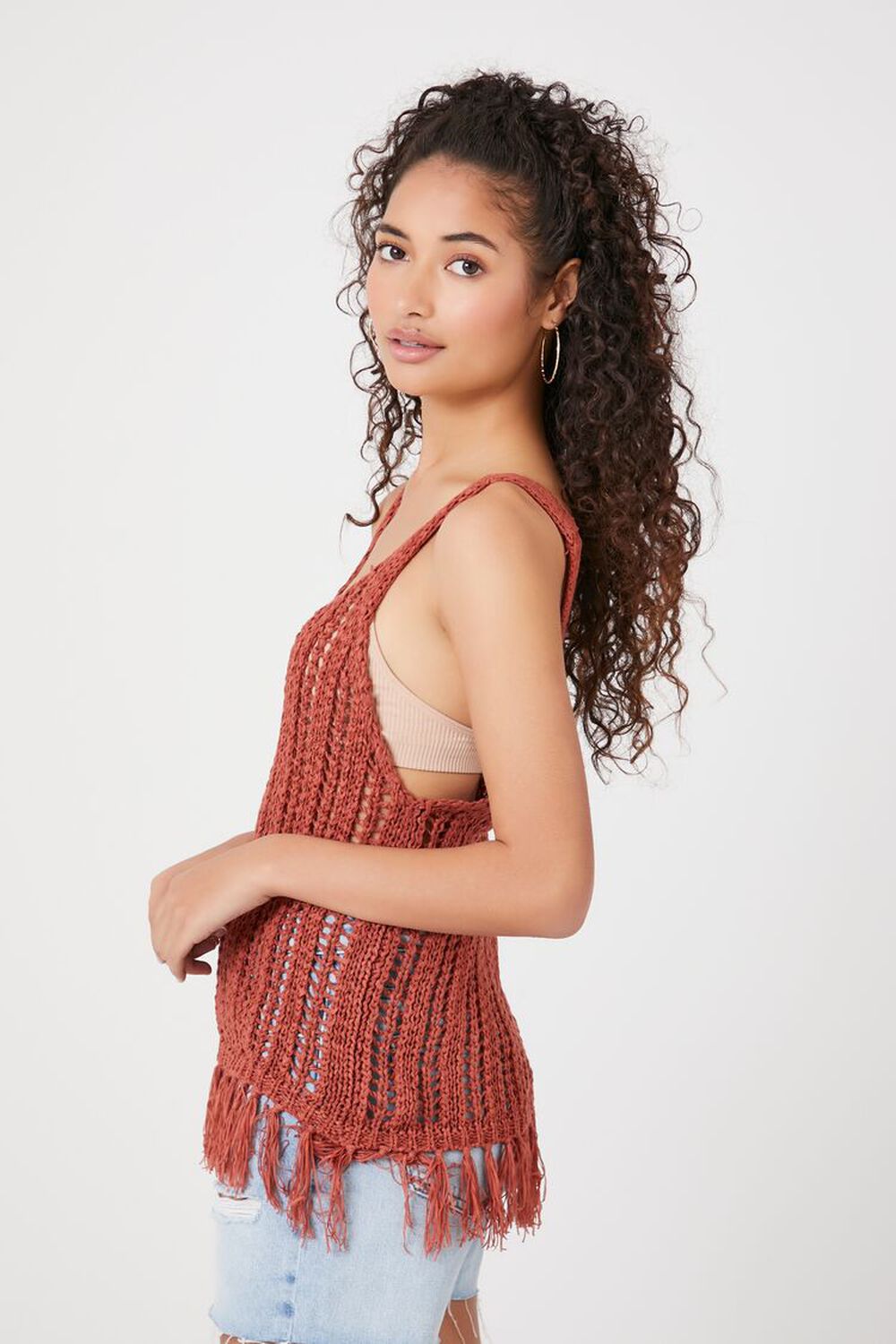 Crochet Tassel Fringe Top 6333