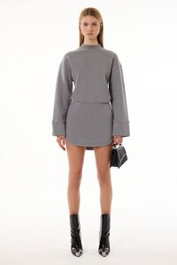 HEATHER GREY Barneys New York French Terry Mini Dress, image 4